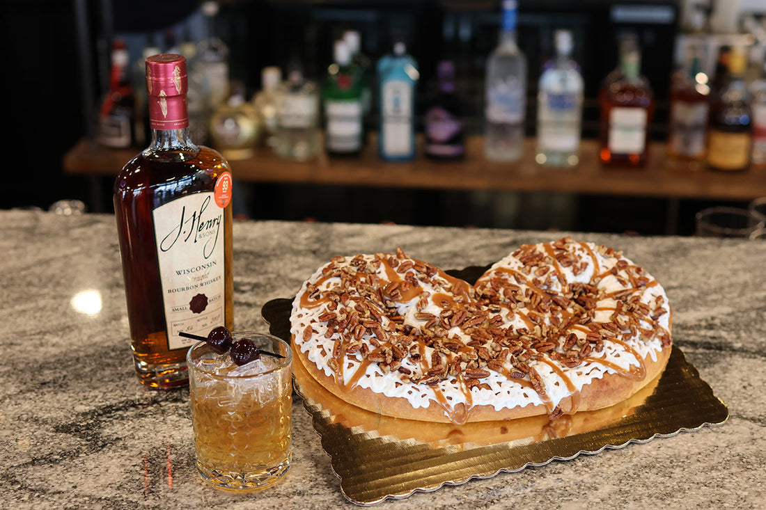 A Perfect Pairing: Sea Salt Caramel Pecan Kringle and J. Henry & Sons Bourbon