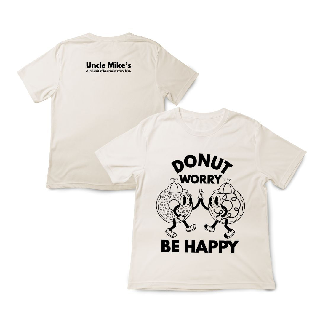 Donut Worry Be Happy Youth T-Shirt (Cream)